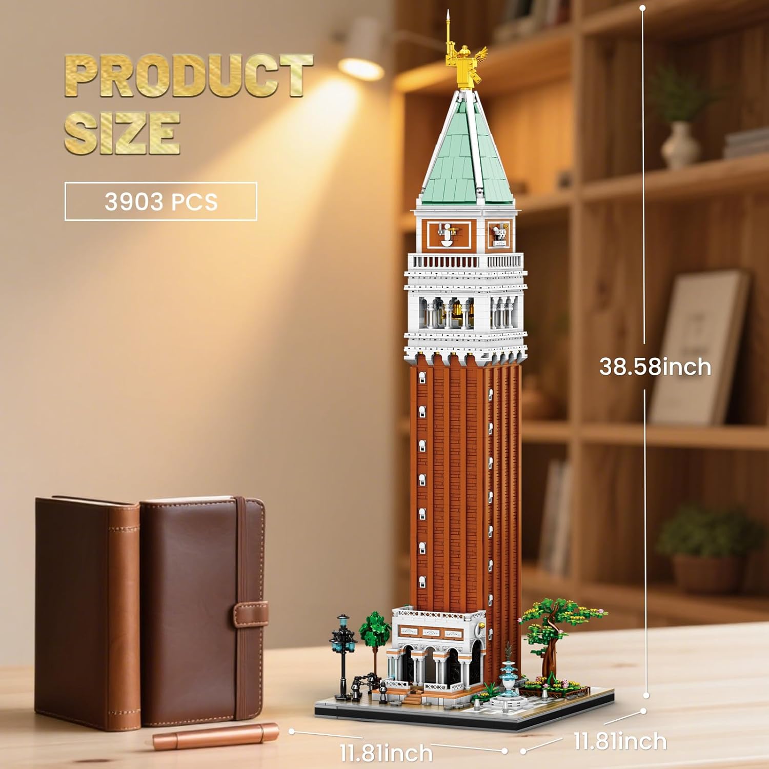 Markusturm in Venedig Architektur Klemmbausteine Set - 3903 Teile Gotisches Modular Building Modell Bausatz