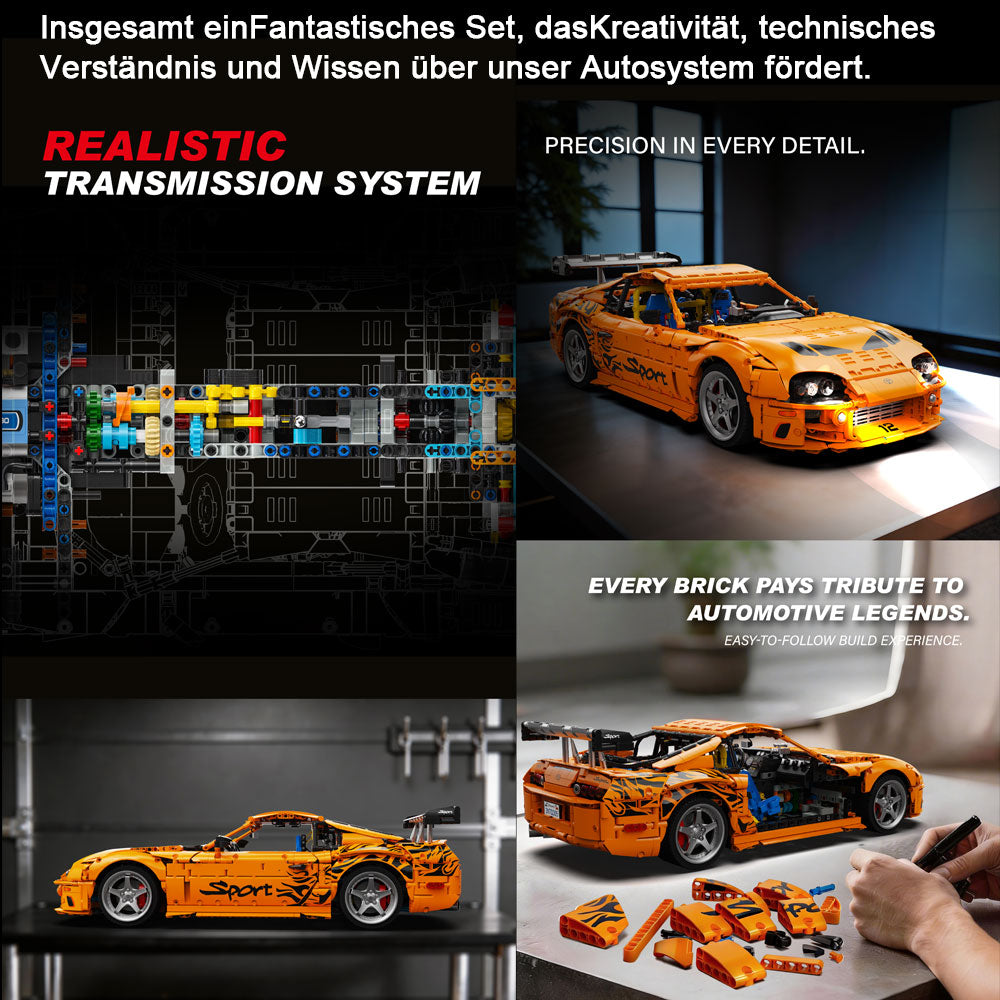 TOYOTA SUPRA A80, YC23049, MOC Auto KIemmbausteine (4508 Teile)