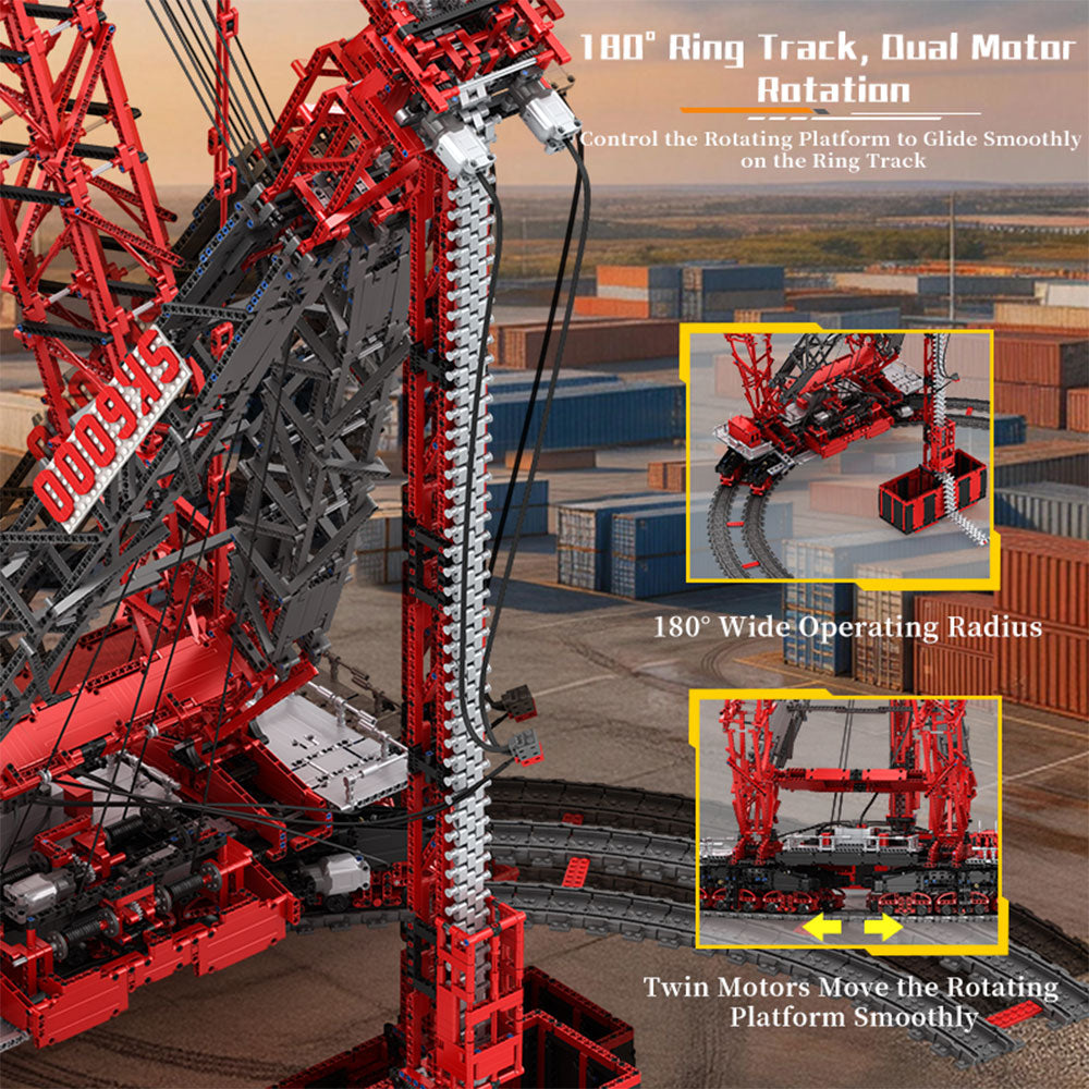 Technik Kran Mammoet SK6000 Riesiger Kran, Maßstab 1:80, Höhe: 2,46M Kran, 7477 Teile