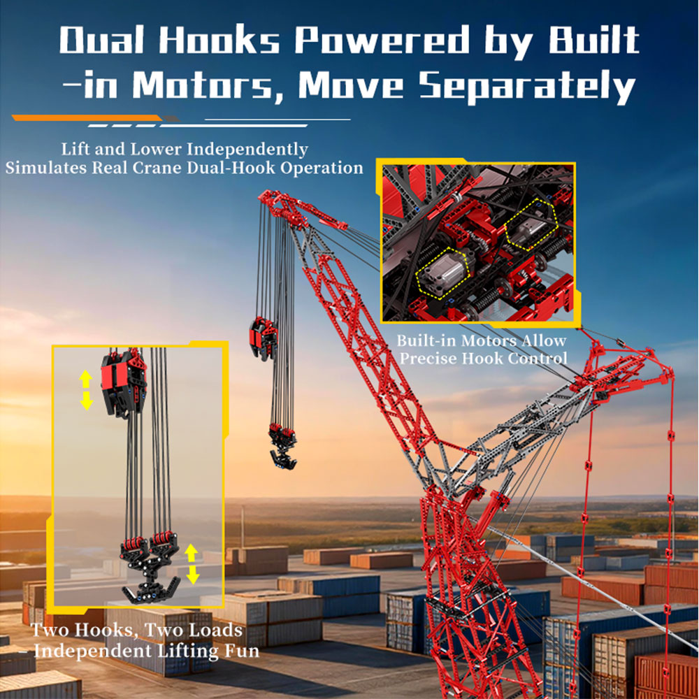 Technik Kran Mammoet SK6000 Riesiger Kran, Maßstab 1:80, Höhe: 2,46M Kran, 7477 Teile