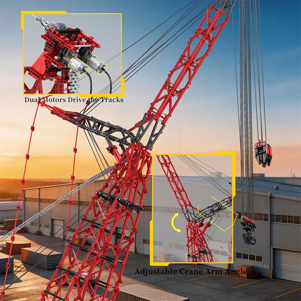 Technik Kran Mammoet SK6000 Riesiger Kran, Maßstab 1:80, Höhe: 2,46M Kran, 7477 Teile