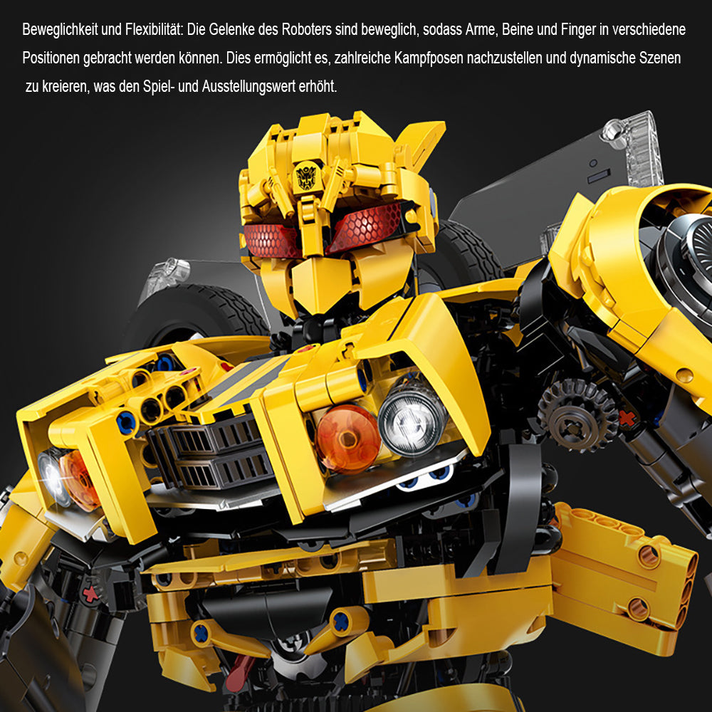 Technik Bumblebee Mech Roboter, 3855 Teile Technik Mech groß Bausatz, Mech Roboter KIemmbausteine für Kinder, Erwachsene Baumeister