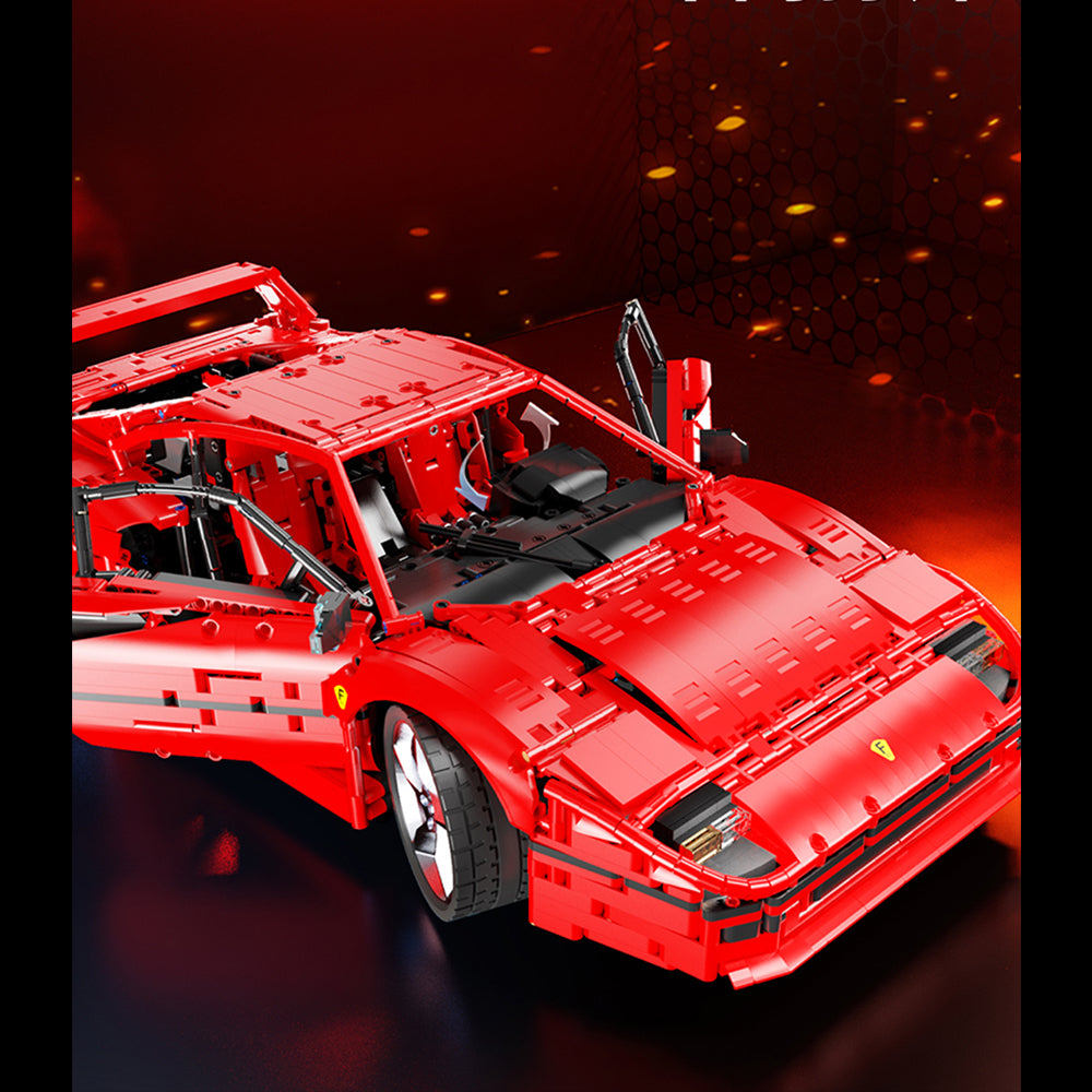 Technik Auto für Ferrari F40 Supercar, Technik Sportwagen Modell Klemmbausteine Bauset Kompatibel mit Lego Technik Auto