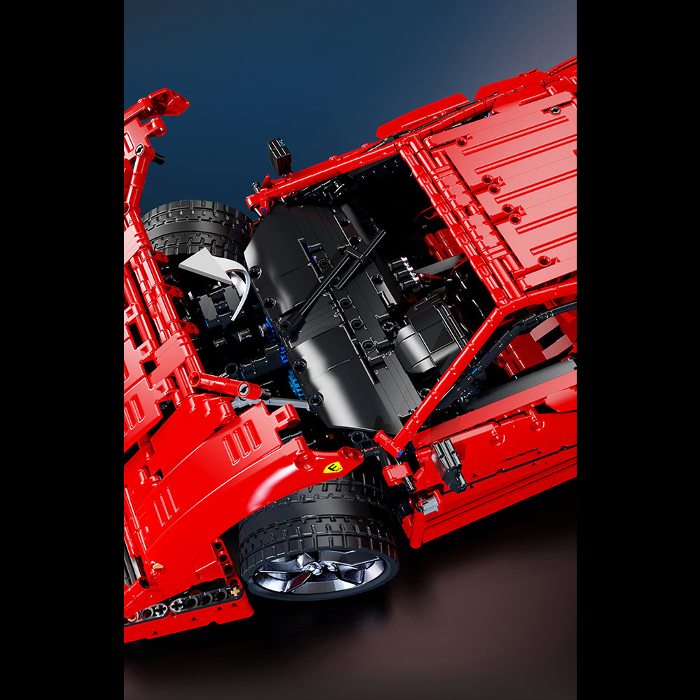 Technik Auto für Ferrari F40 Supercar, Technik Sportwagen Modell Klemmbausteine Bauset Kompatibel mit Lego Technik Auto