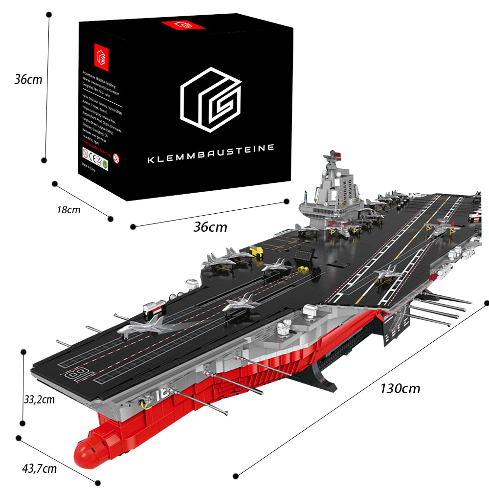 Technik Flugzeugträger groß 130cm, 7018 Teile Militär Flugzeugträger Groß MOC Flugzeugtrager Kompatibel mit Lego Technik Flugzeugträger