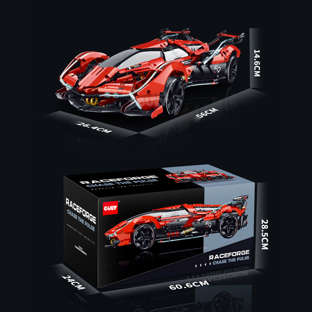 Lamborghini V12 Vision Gran Turismo, G-10659, MOC HYPERCAR KIemmbausteine (2525 Teile)
