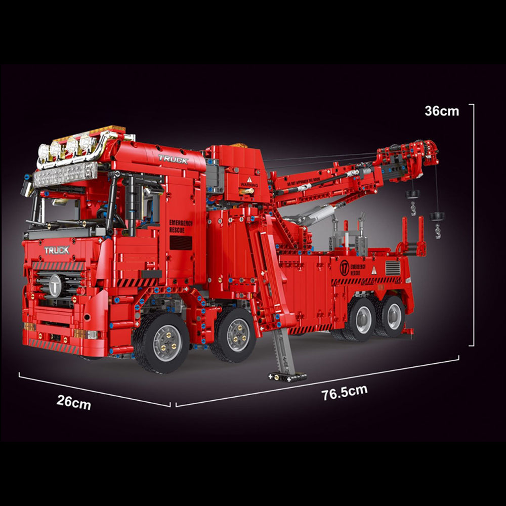 Technik LKW Modell, Technik Feuerwehrauto Technik ferngesteuert LKW Mit Kran Bausatz Kompatibel mit Lego Technik