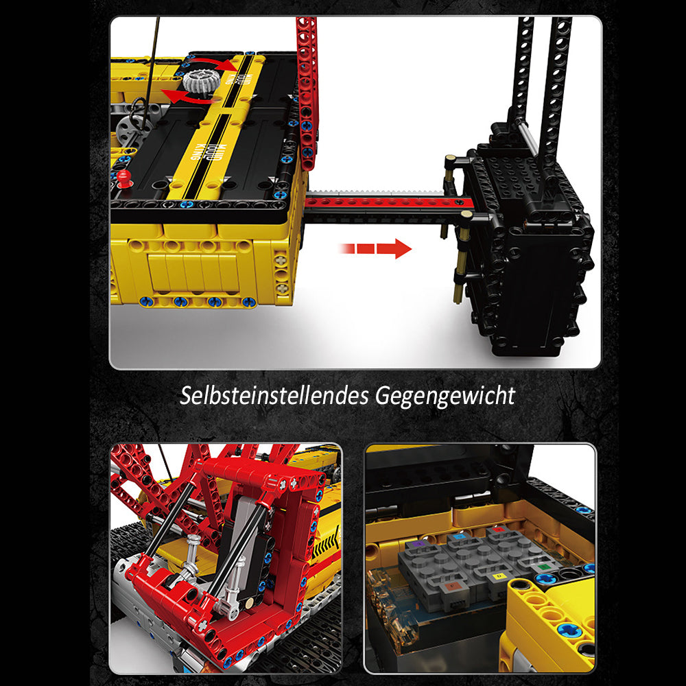 Technik Kran Liebherr 188cm Riesiger Kran Modelle, Technik Kran Ferngesteuert LR13000, Mit 6 Motoren und APP-Controller, MOC Bauset Kompatibel mit Lego Technik Kran Groß
