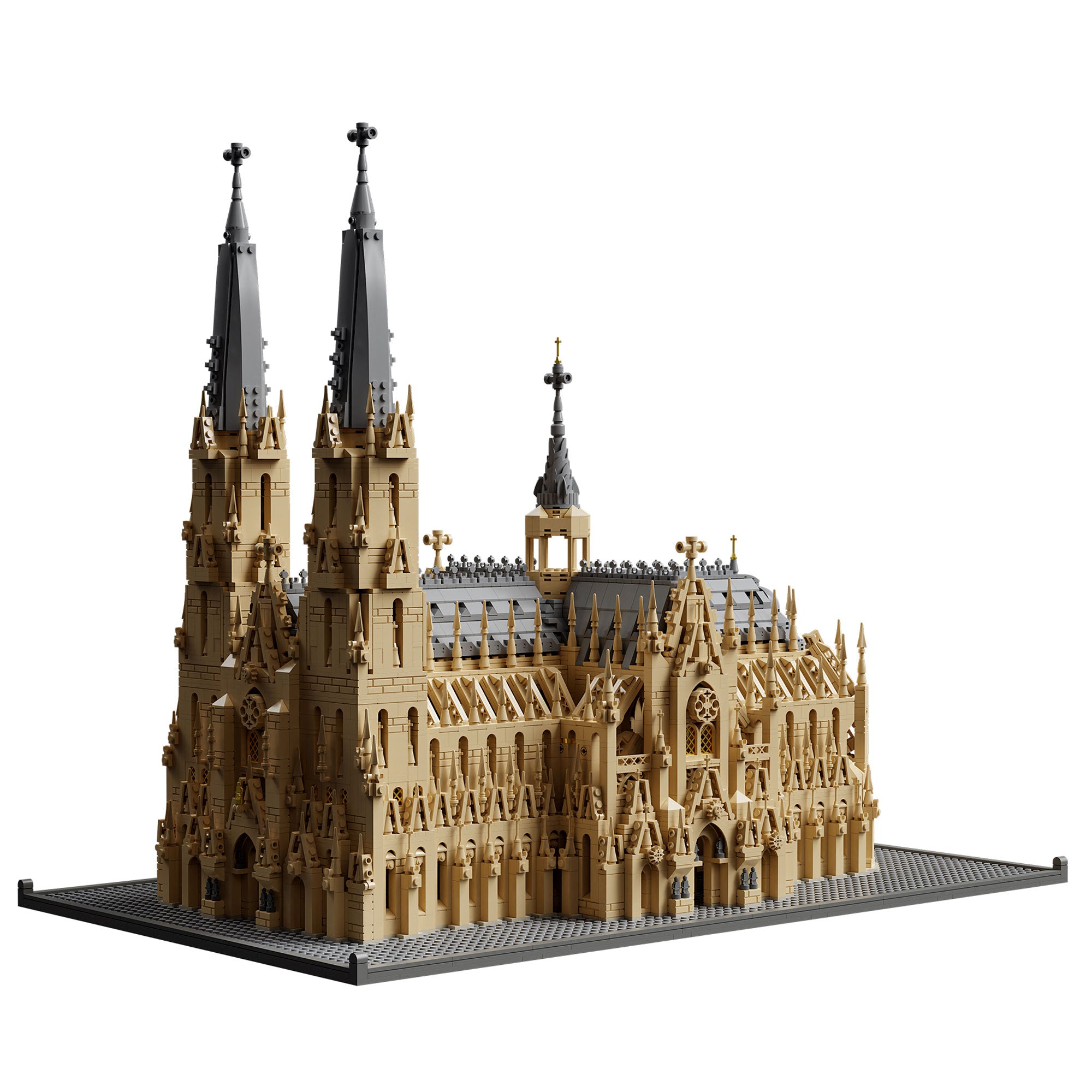 Architektur Kölner Dom Klemmbausteine Set, B6300B Modular Kirche, 6028 Teile Gotisches Modular Building Modell Bausatz, Sammlerstück für Erwachsene, Mit Originalverpack