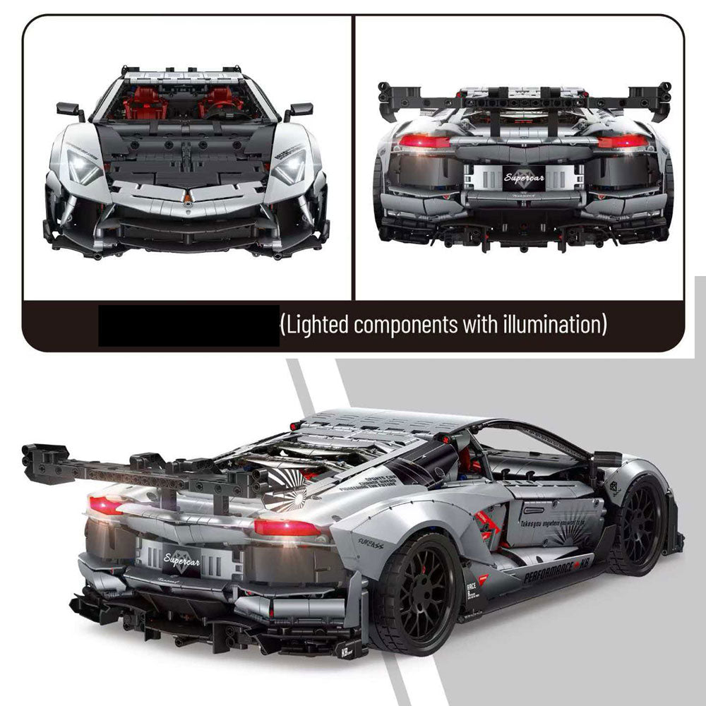 Lamboghini Aventador, JD-042 MOC HYPERCAR KIemmbausteine (4999 Teile)