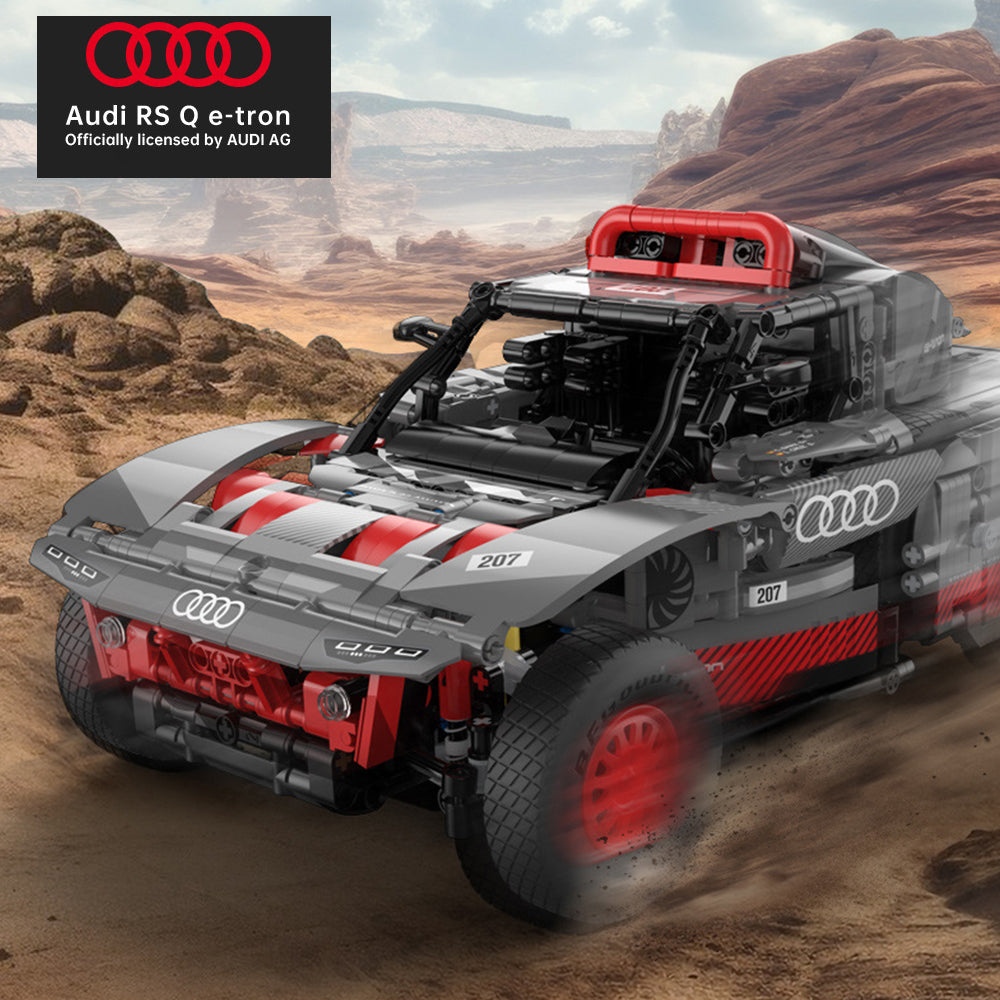 Technik Auto für Audi RS Q e-tron, Maßstab 1: 14 MOC Sportwagen Bausatz mit Motor KIemmbausteine für Kinder und Erwachsene