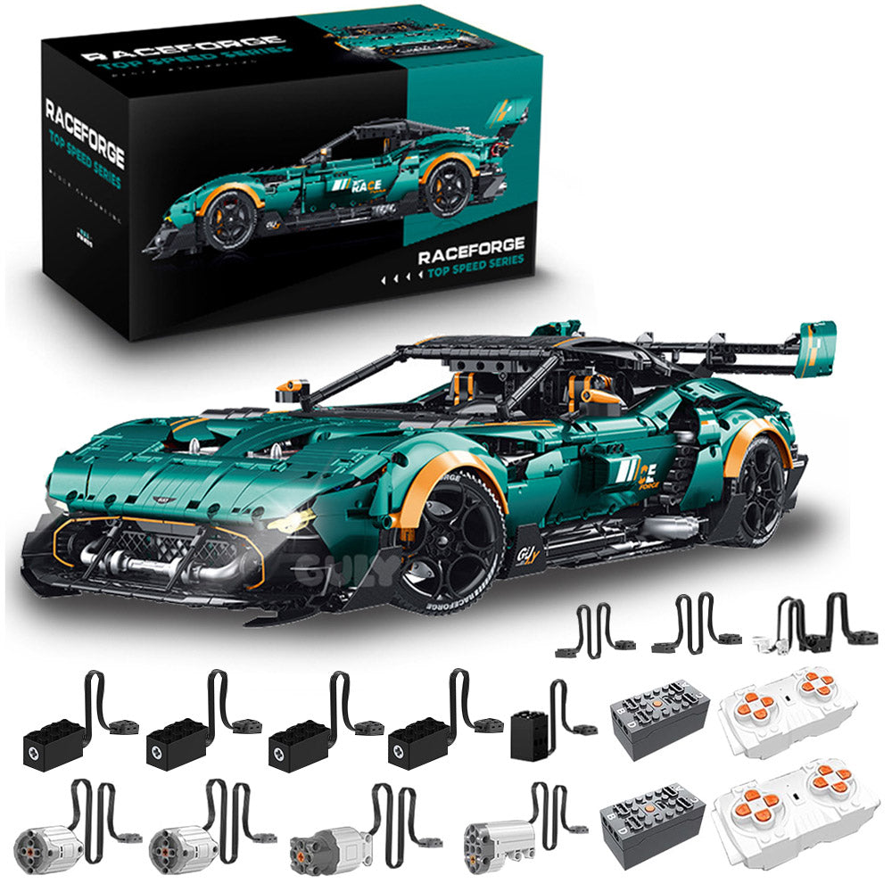 Technik Auto 1: 8 für Aston Martin Vulcan Hypercar, Groß Auto mit 8 Motoren Set, 10647 Technik Auto ModeII Bausatz, 3794 TeiIe MOC Superauto ModeII, für Aston Martin Vulcan (Originalverpack)