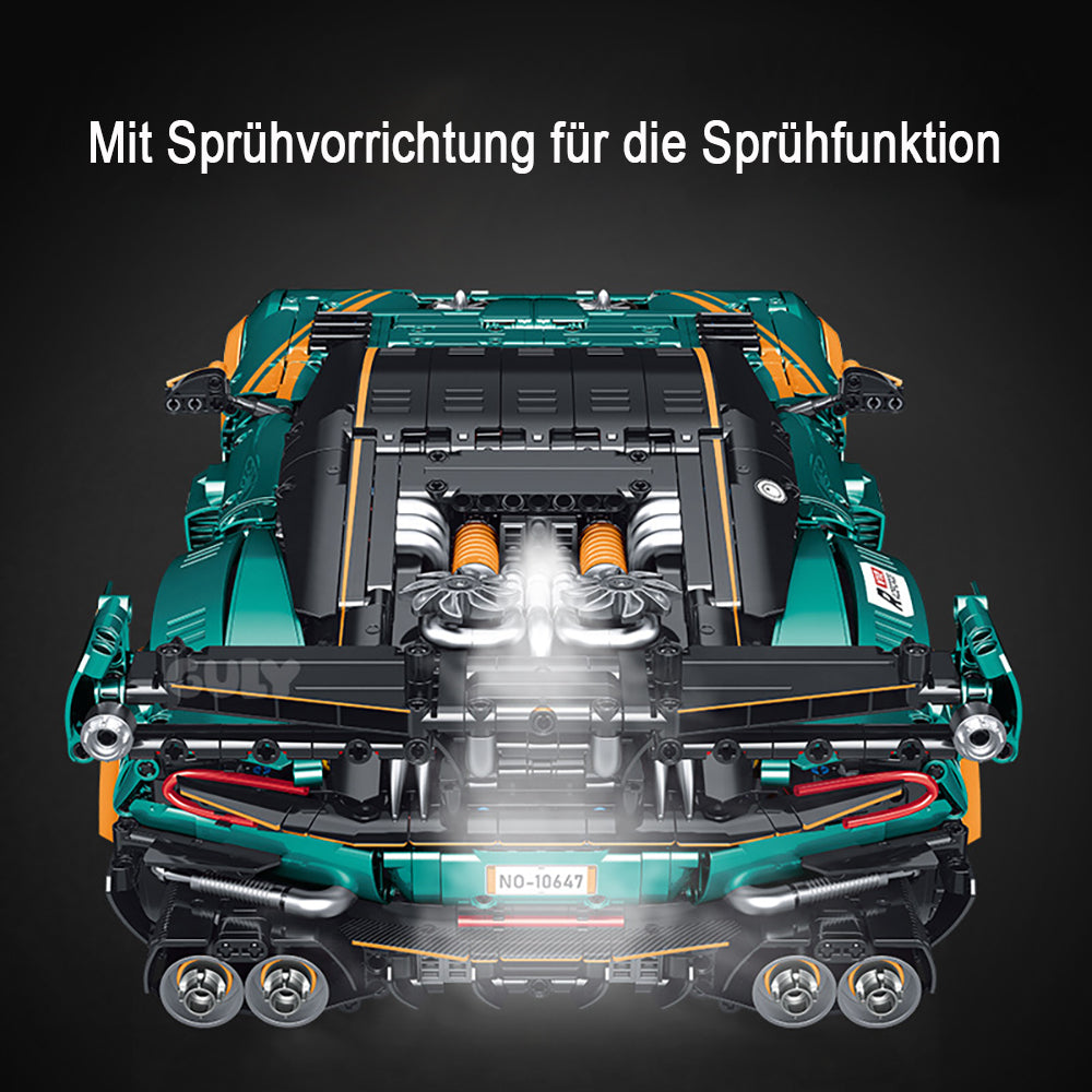 Technik Auto 1: 8 für Aston Martin Vulcan Hypercar, Groß Auto mit 8 Motoren Set, 10647 Technik Auto ModeII Bausatz, 3794 TeiIe MOC Superauto ModeII, für Aston Martin Vulcan (Originalverpack)