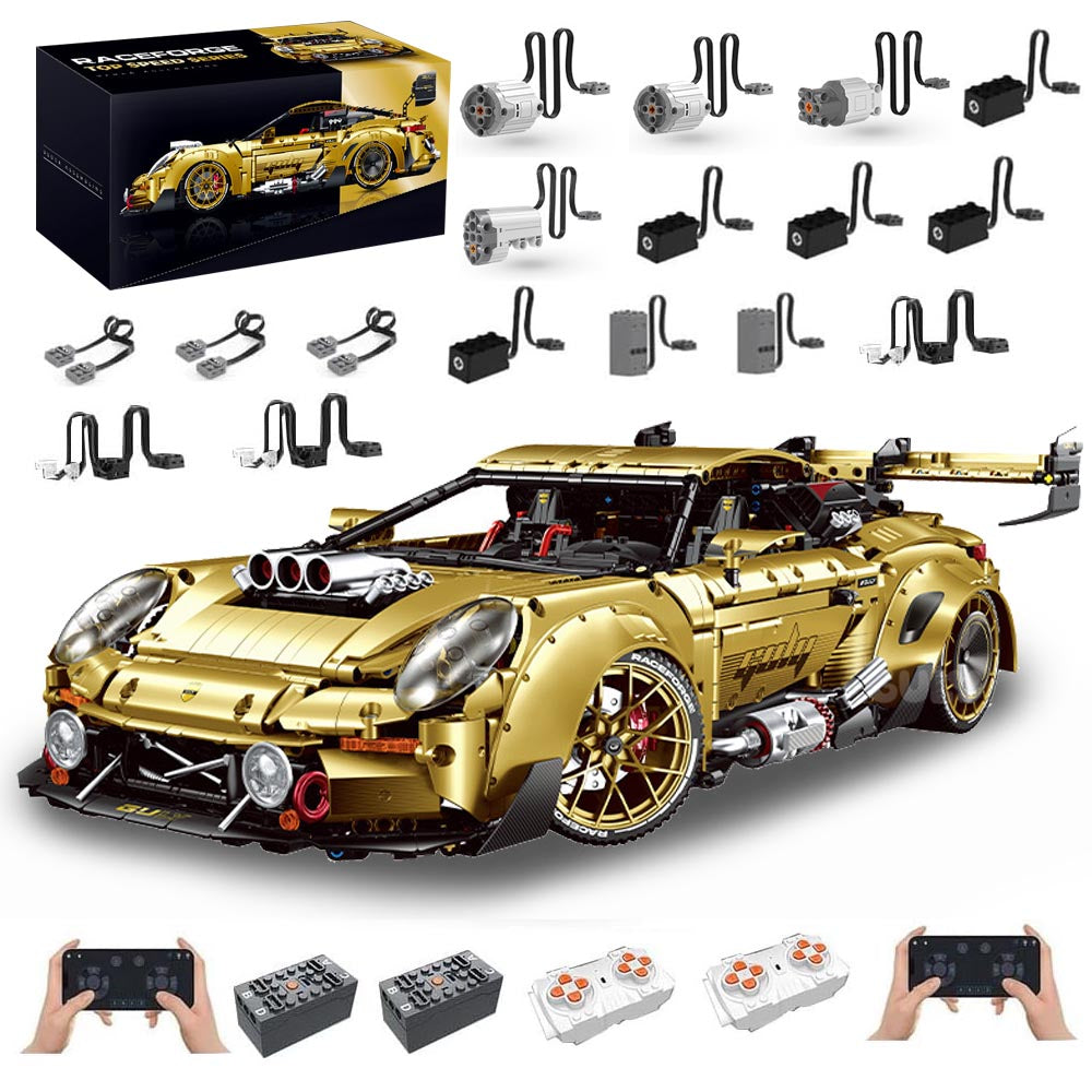 Technik Auto 1: 8 für GT3 RS Supercar, Groß Auto mit Motoren Set, Technik Auto ModeII Bausatz, 3800 TeiIe MOC Superauto ModeII, für GT3 RS Technik Auto