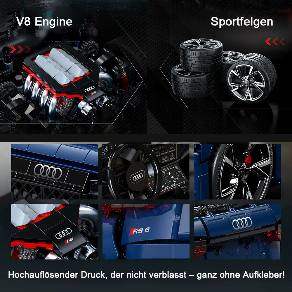 AUDI RS6 AVANT, CADA C61515W, MOC Auto KIemmbausteine (4663 Teile)