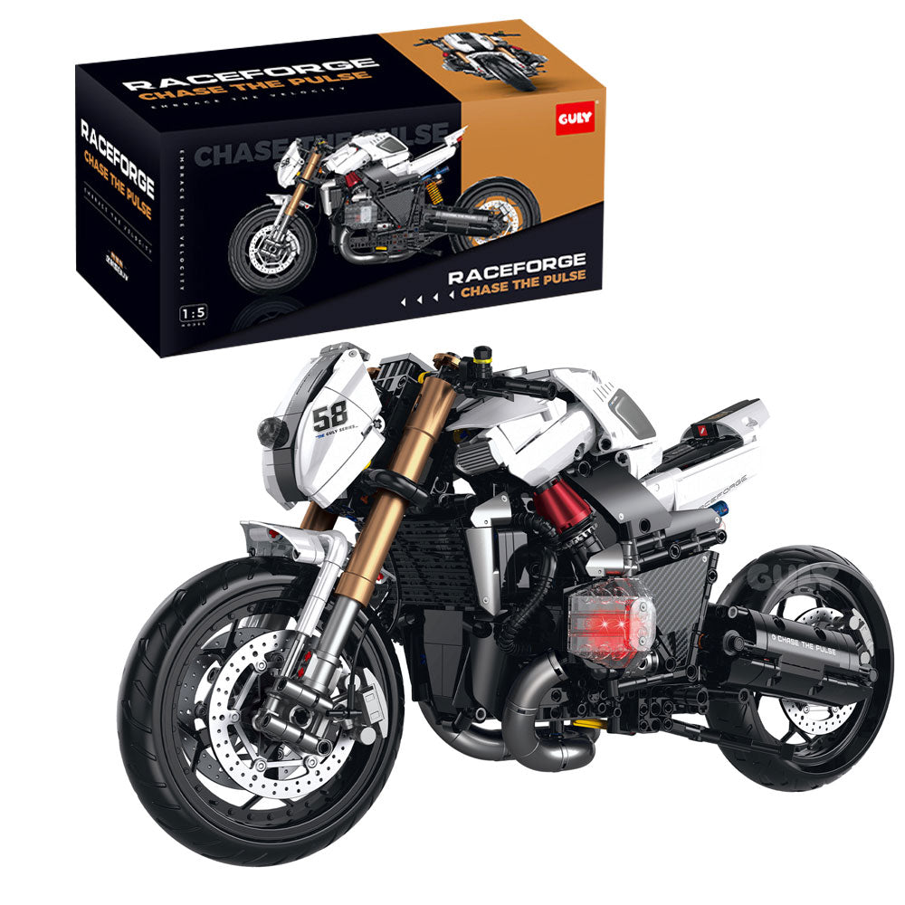 Technik Motorrad für BMW R1200 RLC Modell, 1828 Teile Technic Motorrad Klemmbausteine kompatibel mit Lego Technik