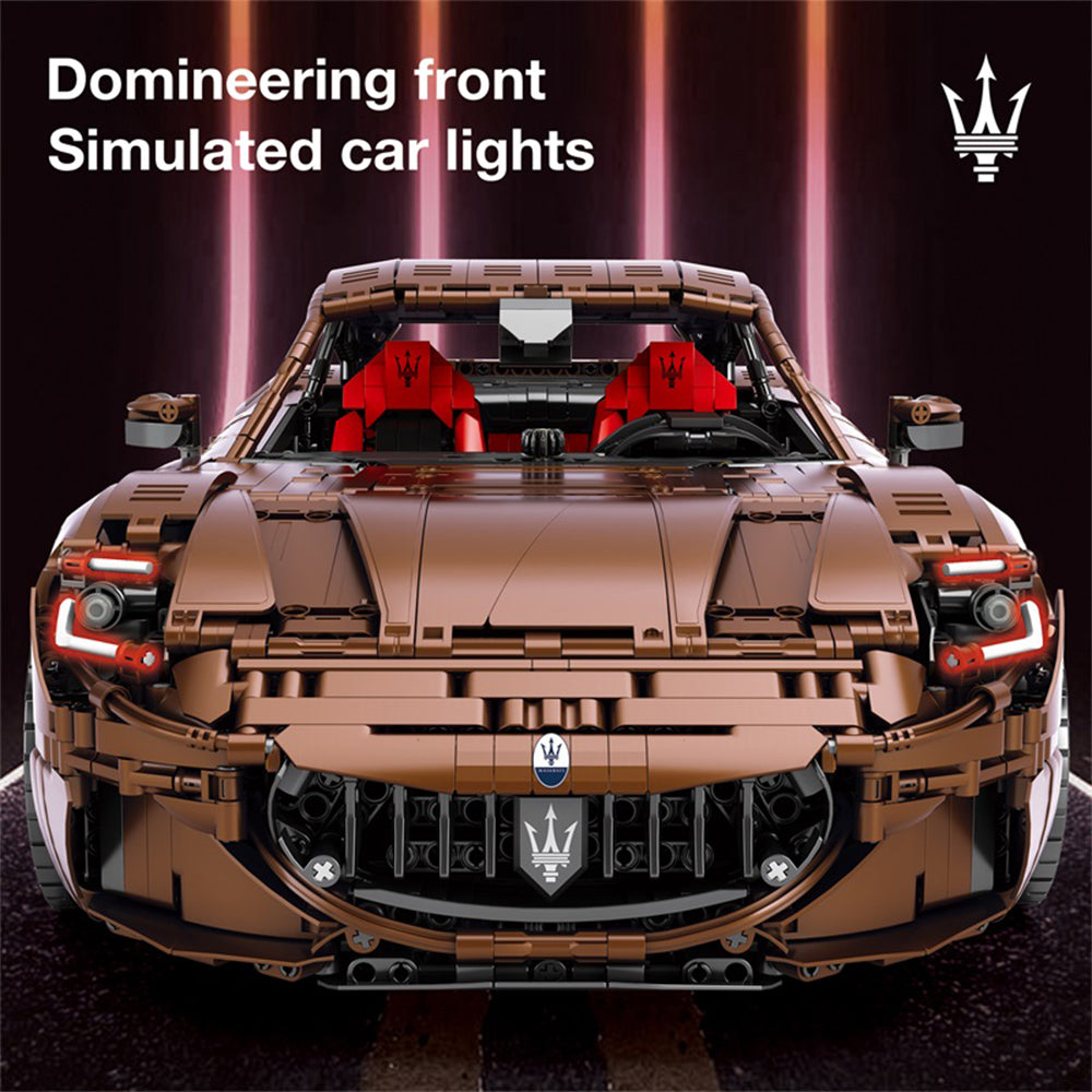 Technik Auto 1: 8 für Maserati Gran Turismo 110 Limitierte Auflage Supercar, Technik Auto mit 5 M0T0REN Technik Auto Bausatz MOC Auto KIemmbausteine für Maserati Technik Auto, Originalverpackung