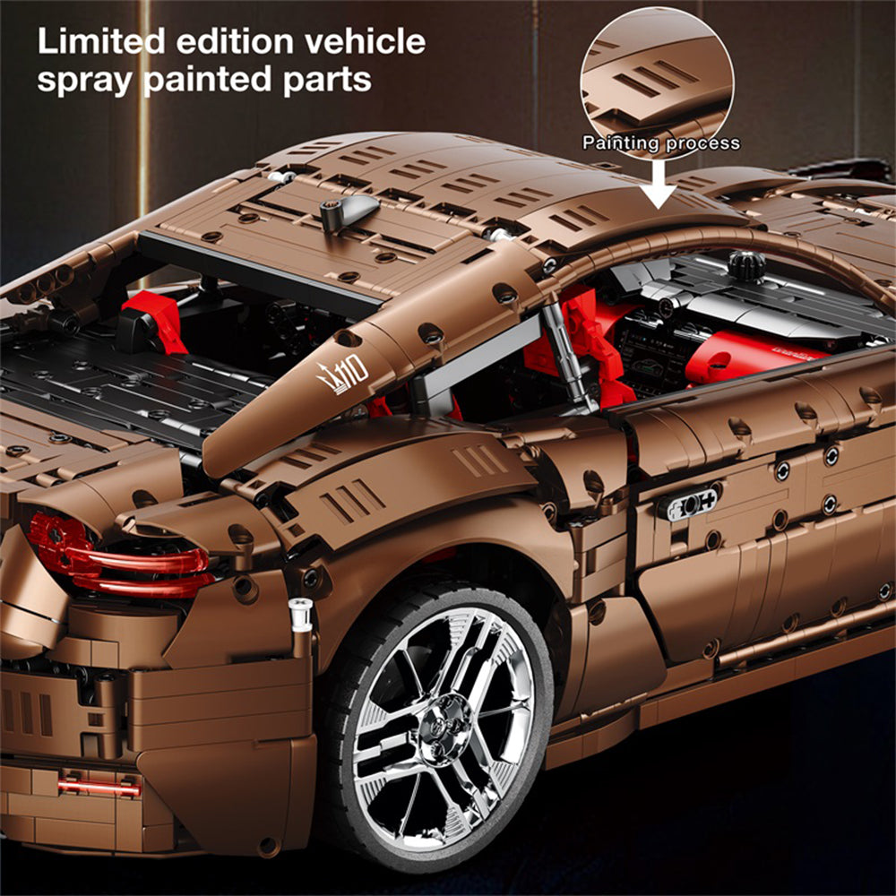 Technik Auto 1: 8 für Maserati Gran Turismo 110 Limitierte Auflage Supercar, Technik Auto mit 5 M0T0REN Technik Auto Bausatz MOC Auto KIemmbausteine für Maserati Technik Auto, Originalverpackung