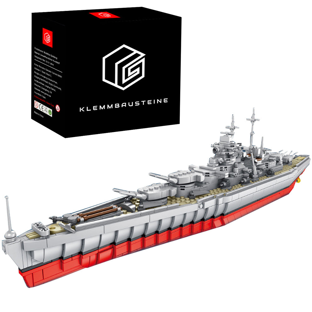 Technik Schlachtschiff Technik Schiff Modell, 1602 Teile Technik Bismarck Schlachtschiff Custom Bausteine Kompatibel mit Lego Technik