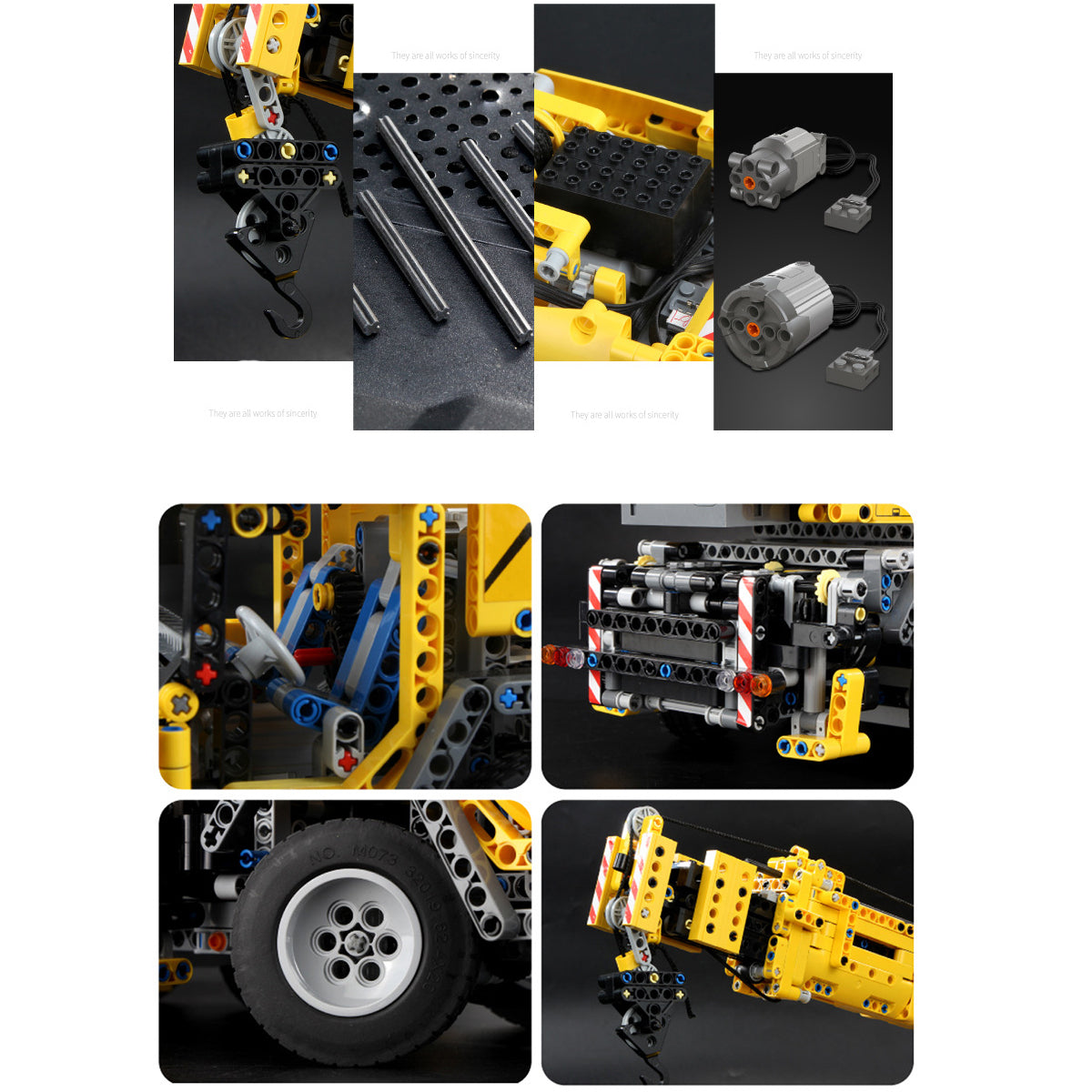 Technik Kran GMK7450, Technic Kran Ferngesteuert mit 8 Motor Bausatz, MK-17047 Kran, 2688 Teile Technik-Modell Kompatibel mit Lego Technik Kran