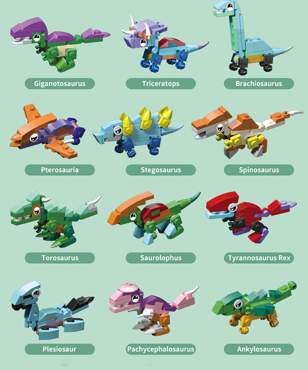 Adventskalender 2022, Dinosaurier Set für Lego Adventskalender 2022, 24 Stück Dinosaurier Modell Dinos Bausatz Spiel Weihnachtskalender für Kinder