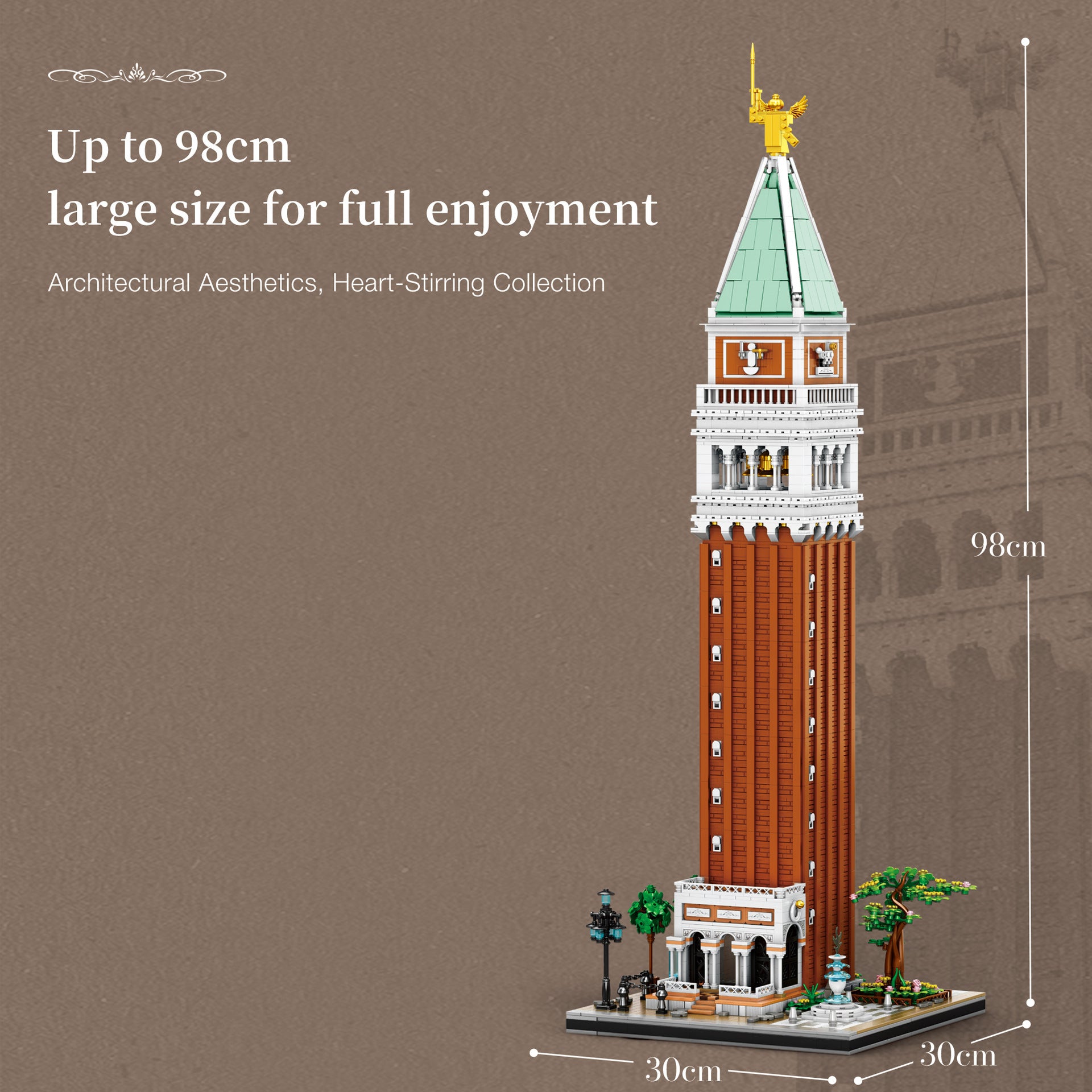 Markusturm in Venedig Architektur Klemmbausteine Set - 3903 Teile Gotisches Modular Building Modell Bausatz