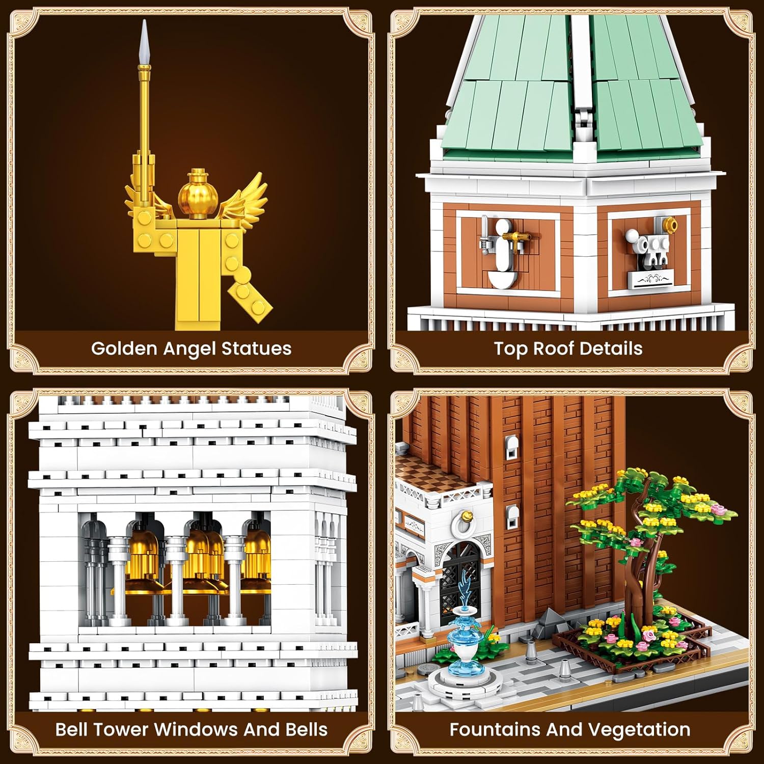Markusturm in Venedig Architektur Klemmbausteine Set - 3903 Teile Gotisches Modular Building Modell Bausatz