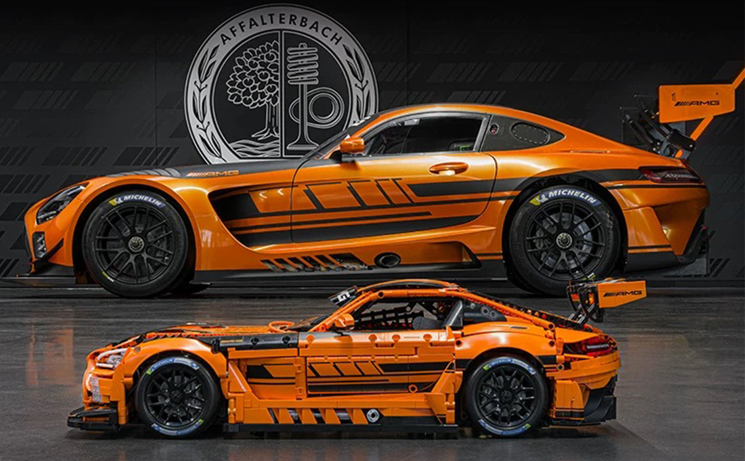 Mercedes AMG GT3, CaDA C64008W MOC Auto KIemmbausteine (5466 Teile)