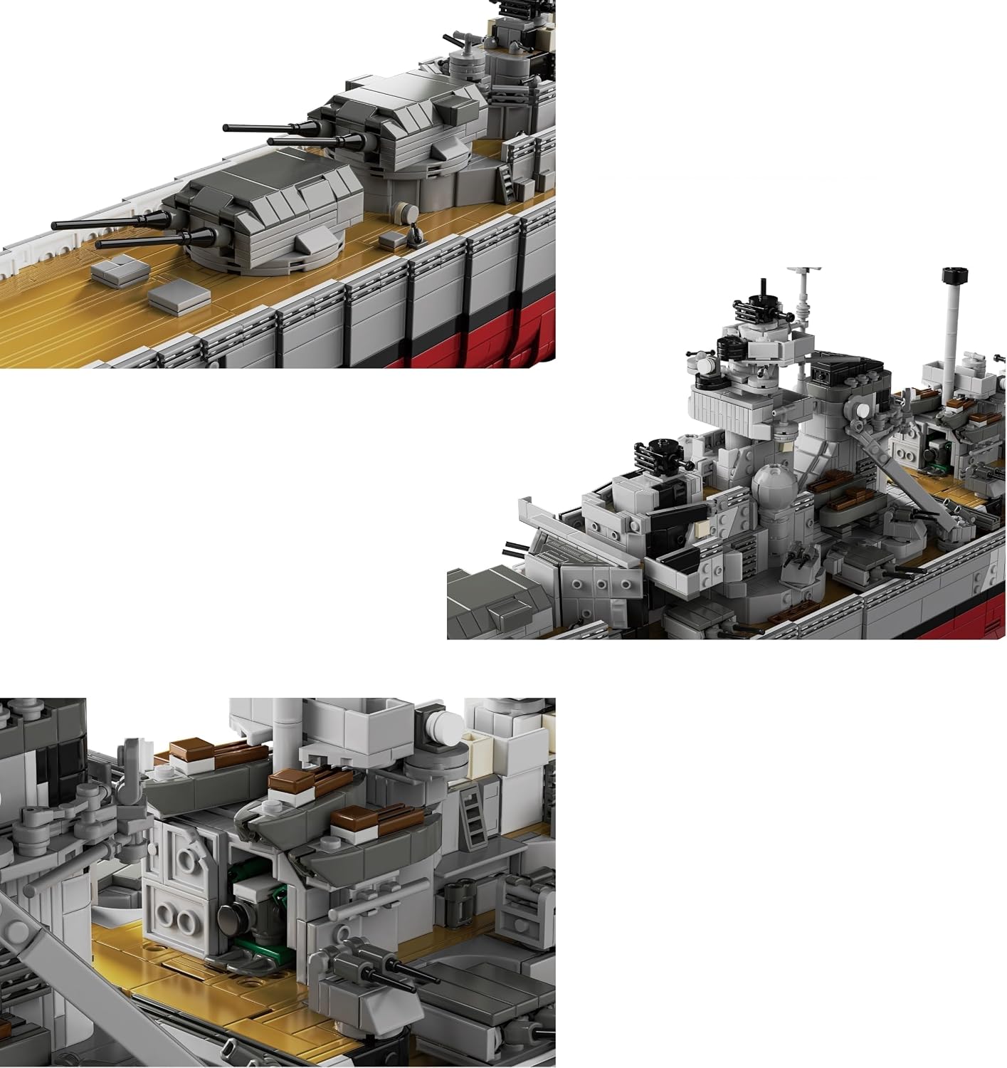 Schlachtschiff Bismarck Klemmbausteine Bausatz, 6956 Teile, Originalkarton | WW2 Militär Schlachtschiff der Klasse Bismarck Bausteine Modellbausatz
