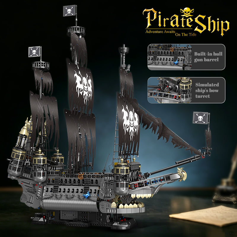 Piratenschiff JD-146, Piraten Schiff Modell, 4250+ Teile Segelschiff Modell Piratenschiff groß Modelbau Schiff Klemmbausteine