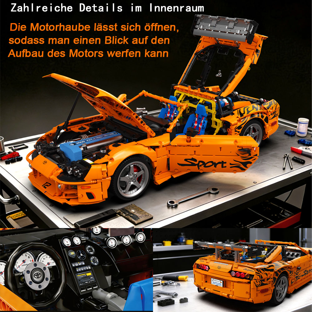 TOYOTA SUPRA A80, YC23049, MOC Auto KIemmbausteine (4508 Teile)