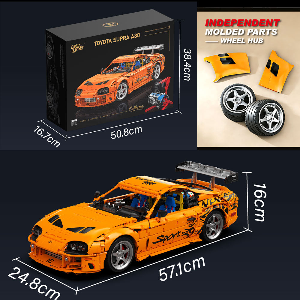 TOYOTA SUPRA A80, YC23049, MOC Auto KIemmbausteine (4508 Teile)