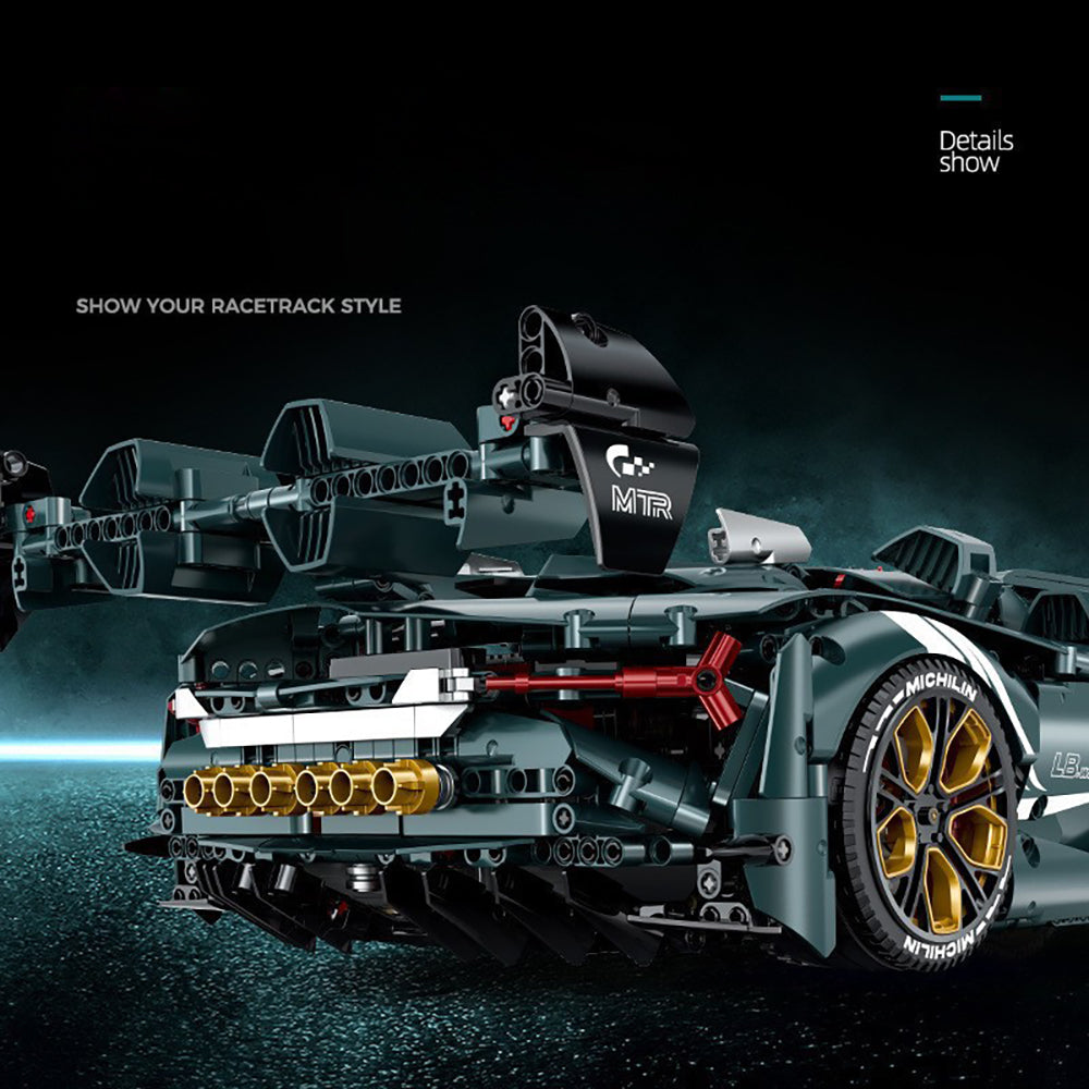 Technik Auto für Lamborghini Terzo Millennio Supercar, 3466+ Teile Technik Auto Modellbau, Technic Supersportwagen Modell Bausatz Kompatibel mit Technik Auto, K-10611