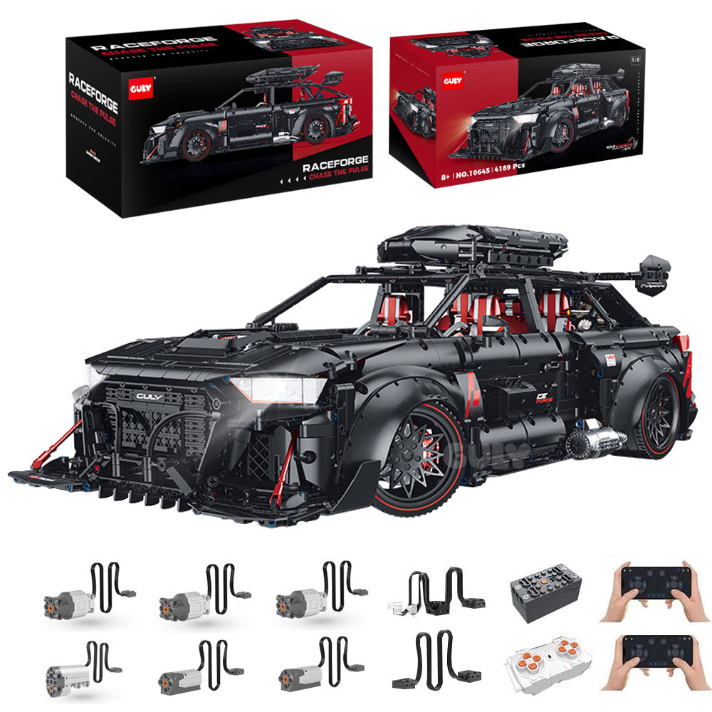 Technik Auto 1: 8 für Audi RS6, Groß Auto mit 6 Motoren Set, Technik Auto ModeII Bausatz, 4189 TeiIe MOC Superauto ModeII, für Audi RS6 Technik Auto