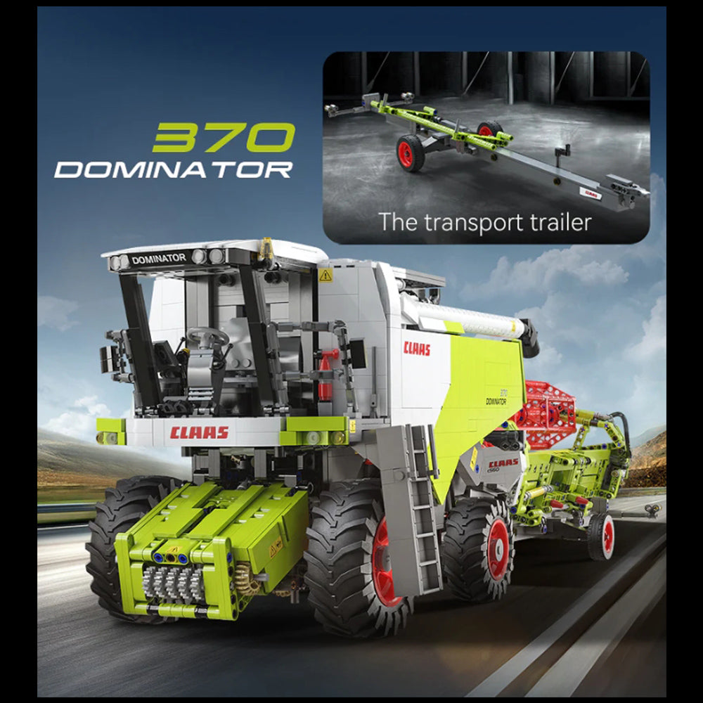 CLAAS DOMINATOR 370, CaDA C61508W MOC Mähdrescher KIemmbausteine (4567 Teile)