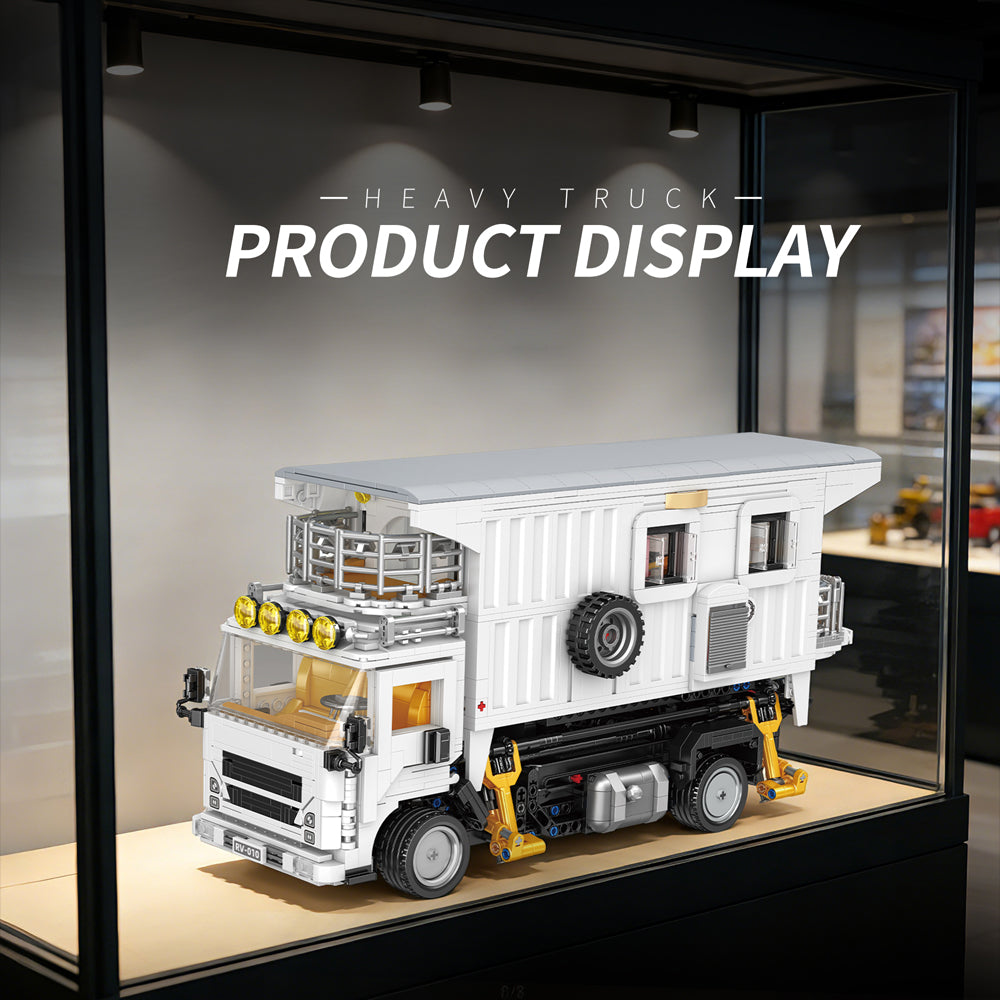 Technik Wohnmobil mit Camping Set, Motorräder, 2193+ Teile MOC Wohnmobil Bausatz, JD133 Technik Auto KIemmbausteine für Erwachsene Autoliebhaber