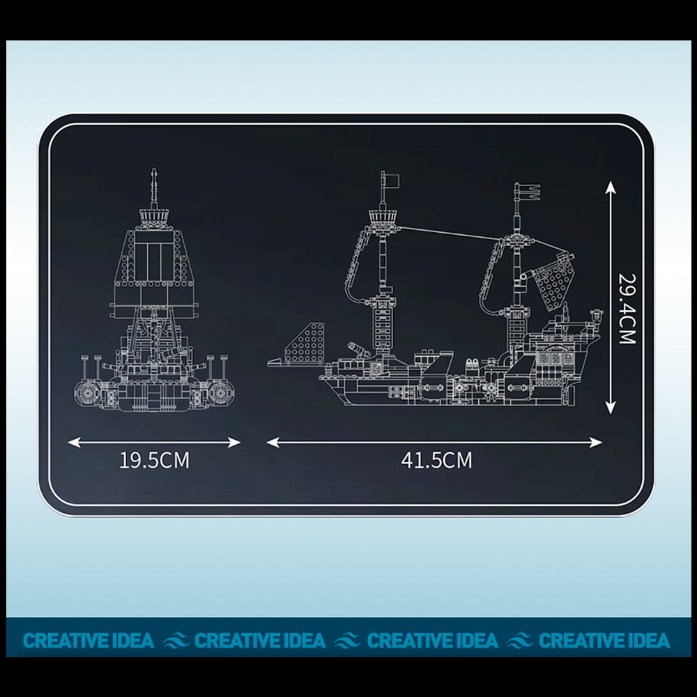 Technik SAVIOR SPACESHIP, 1281 Teile Segelschiff Klemmbausteine Bauset Kompatibel mit Lego Schiff