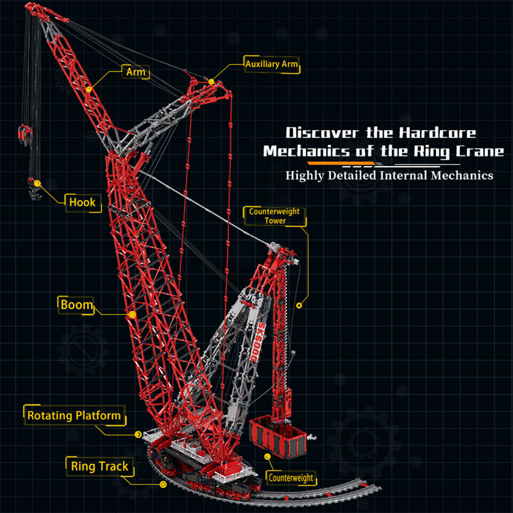 Technik Kran Mammoet SK6000 Riesiger Kran, Maßstab 1:80,  Höhe: 2,46M Kran, 7477 Teile