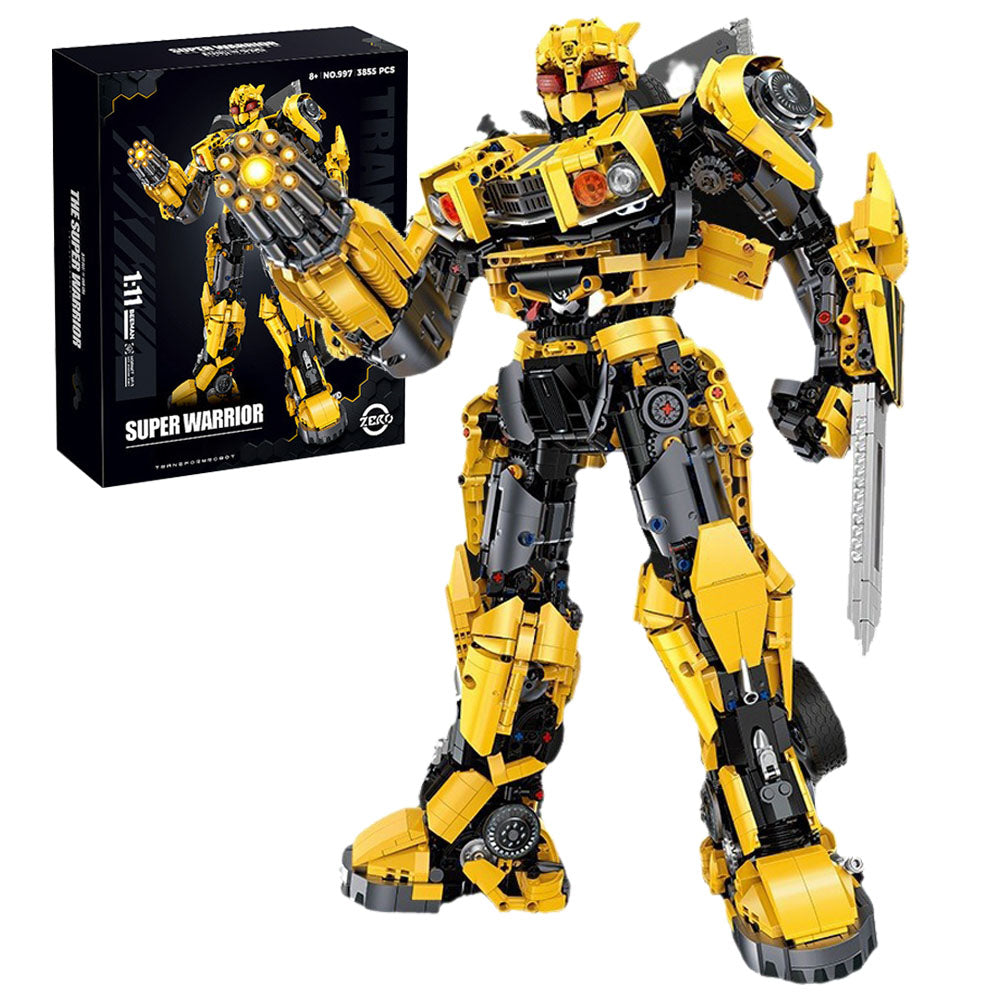 Technik Bumblebee Mech Roboter, 3855 Teile Technik Mech groß Bausatz, Mech Roboter KIemmbausteine für Kinder, Erwachsene Baumeister