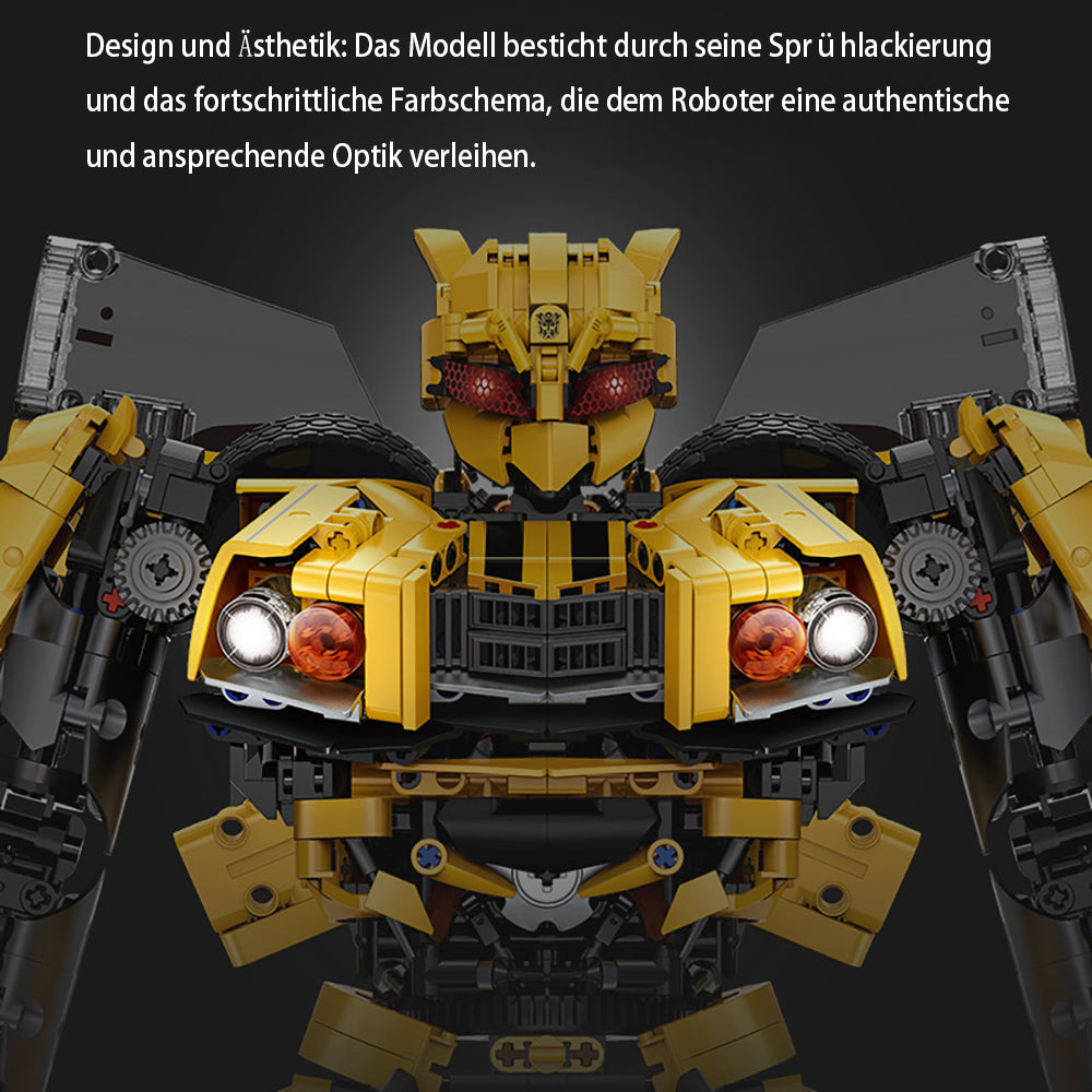 Technik Bumblebee Mech Roboter, 3855 Teile Technik Mech groß Bausatz, Mech Roboter KIemmbausteine für Kinder, Erwachsene Baumeister