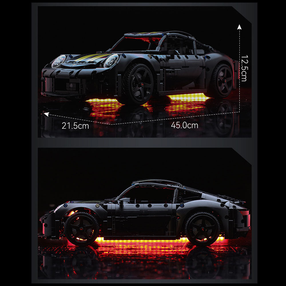 Technik Auto für Porsche 911 RUF GT Supercar, 1:10 Technik Auto Bausatz MOC Bausatz, Technik Supersportwagen Technik Supercar Technik Auto 911 für Kinder Erwachsene