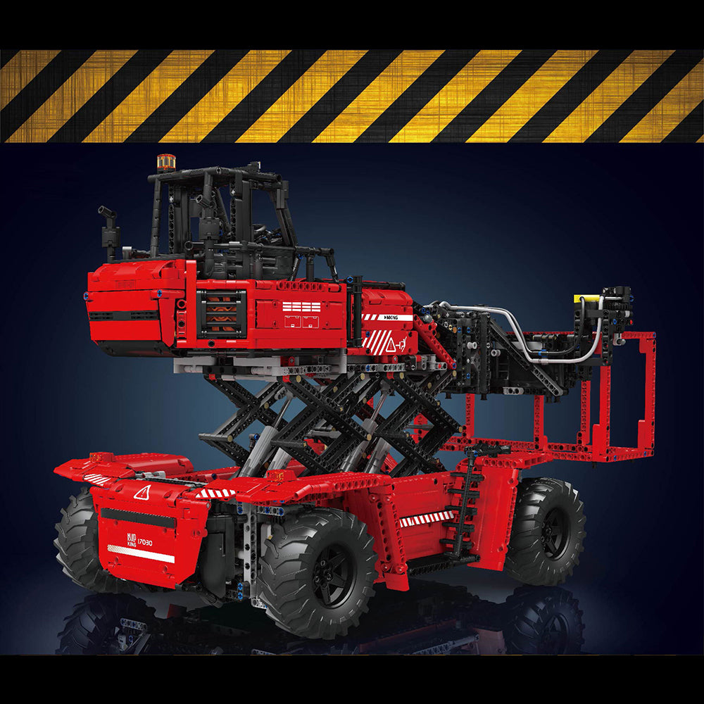 Technik Gabelstapler Container Gabelstapler, Technik 17030 Technik Truck Ferngesteuert groß Modell Bausatz Kompatibel mit Lego Technik