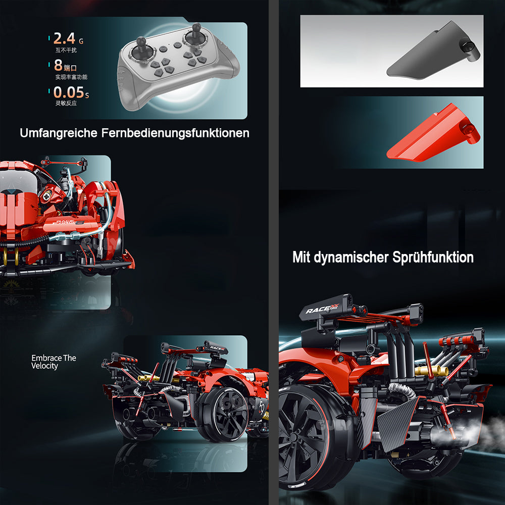 Lamborghini V12 Vision Gran Turismo, G-10659, MOC HYPERCAR KIemmbausteine (2525 Teile)