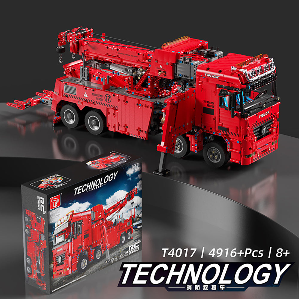 Technik LKW Modell, Technik Feuerwehrauto Technik ferngesteuert LKW Mit Kran Bausatz Kompatibel mit Lego Technik