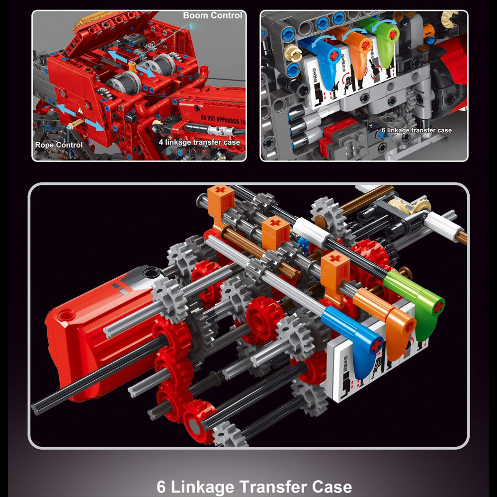 Technik LKW Modell, Technik Feuerwehrauto Technik ferngesteuert LKW Mit Kran Bausatz Kompatibel mit Lego Technik