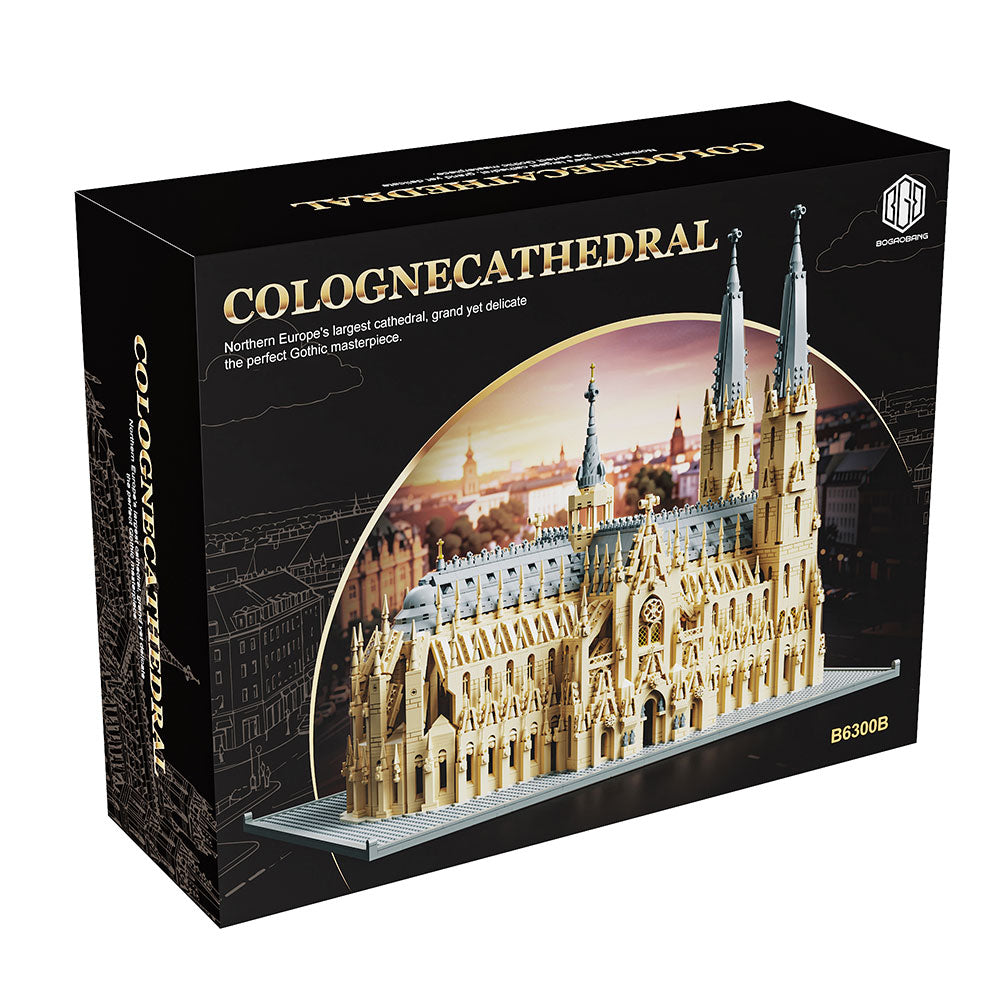 Architektur Kölner Dom Klemmbausteine Set, B6300B Modular Kirche, 6028 Teile Gotisches Modular Building Modell Bausatz, Sammlerstück für Erwachsene, Mit Originalverpack