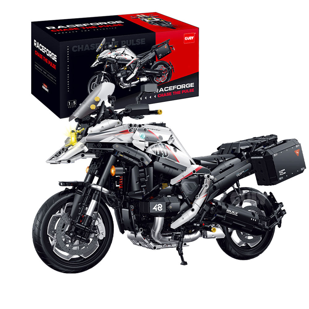 Technik Motorrad für BMW R1300GS Modell, 2489 Teile Technic Super Motorrad Klemmbausteine kompatibel mit Lego Technik