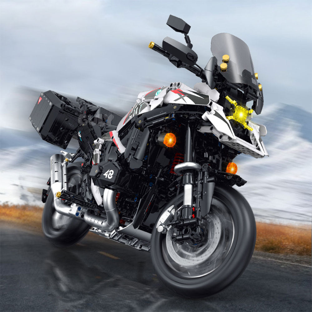 Technik Motorrad für BMW R1300GS Modell, 2489 Teile Technic Super Motorrad Klemmbausteine kompatibel mit Lego Technik