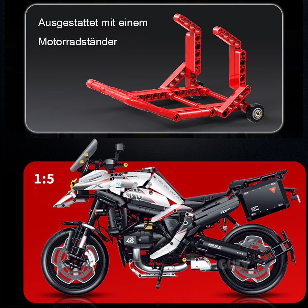 Technik Motorrad für BMW R1300GS Modell, 2489 Teile Technic Super Motorrad Klemmbausteine kompatibel mit Lego Technik