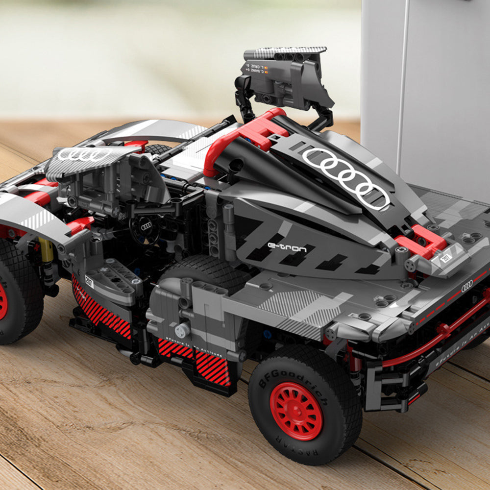 Technik Auto für Audi RS Q e-tron, Maßstab 1: 14 MOC Sportwagen Bausatz mit Motor KIemmbausteine für Kinder und Erwachsene
